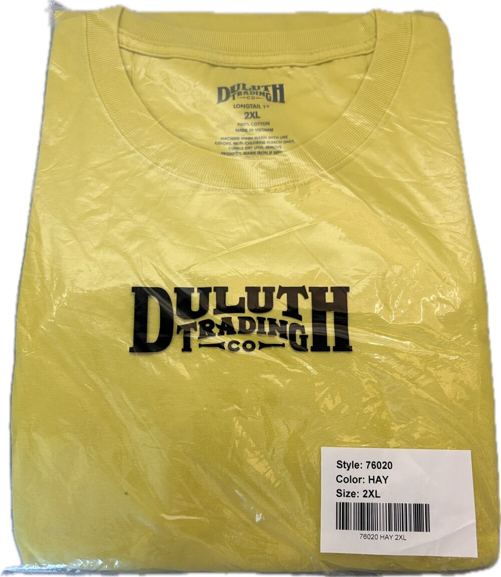 Duluth Trading Co. Longtail T Shirt Bundle 2XL CAY & HAY Cotton NWT Style 76020